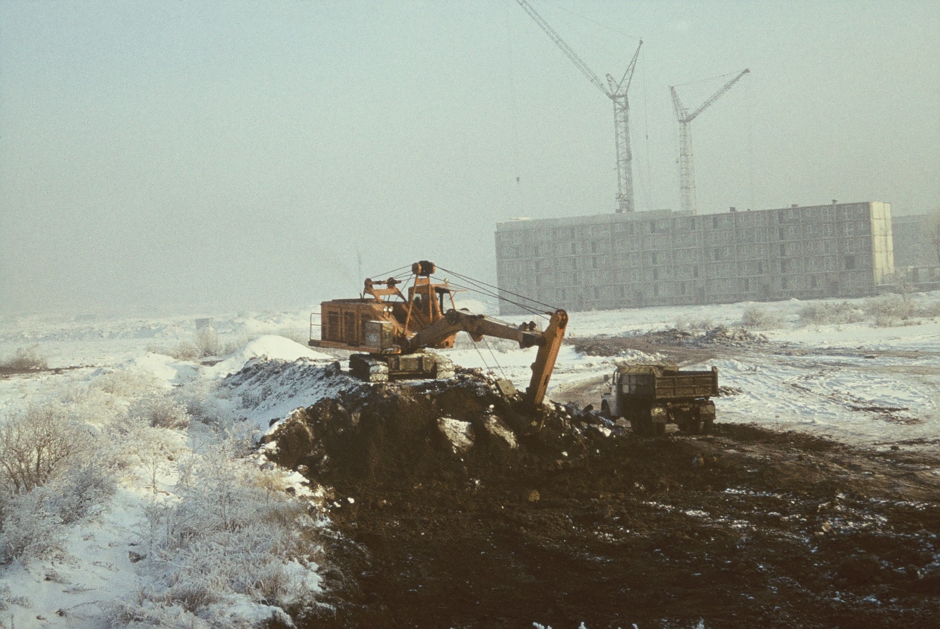 Bauarbeiten Neustadt im Winter 1965/66